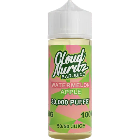 Watermelon Apple Shortfill E-liquid by Cloud Nurdz 100ml