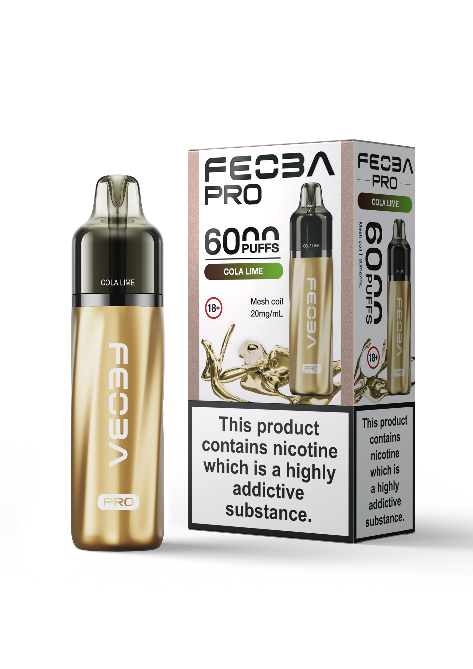 Cola Lime Feoba Pro 6000 Disposable Vape 20mg