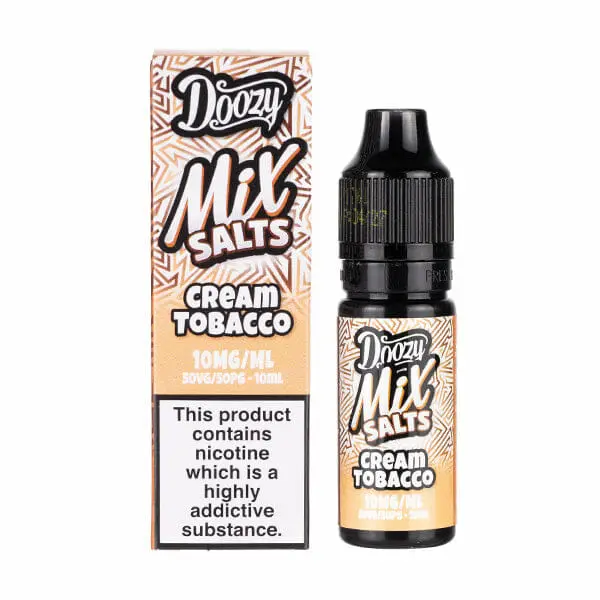 Cream Tobacco Nic Salt E-Liquid by Doozy Mix 10ml 