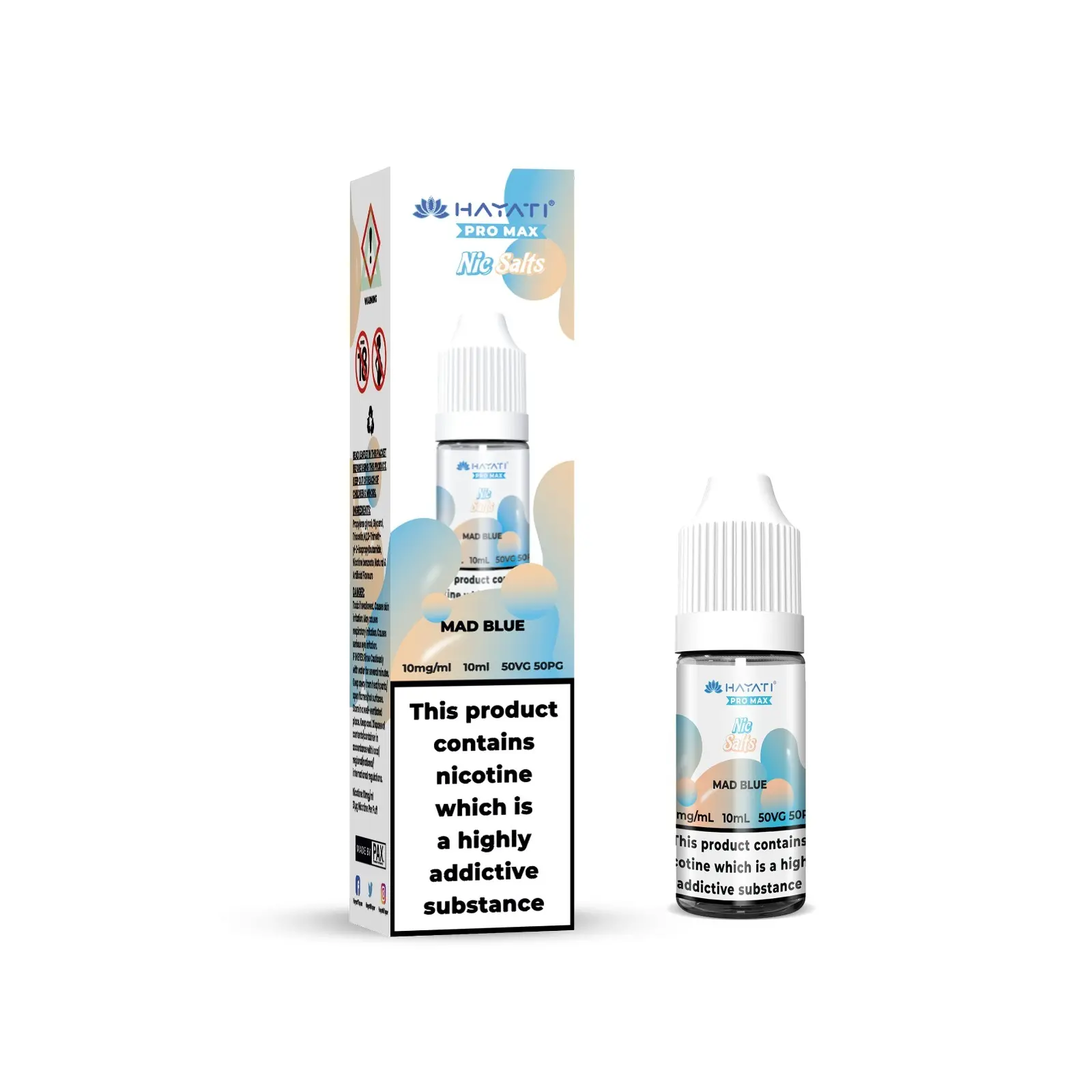  Mad Blue Nic Salt E-liquid by Hayati Crystal Pro Max 10ml 