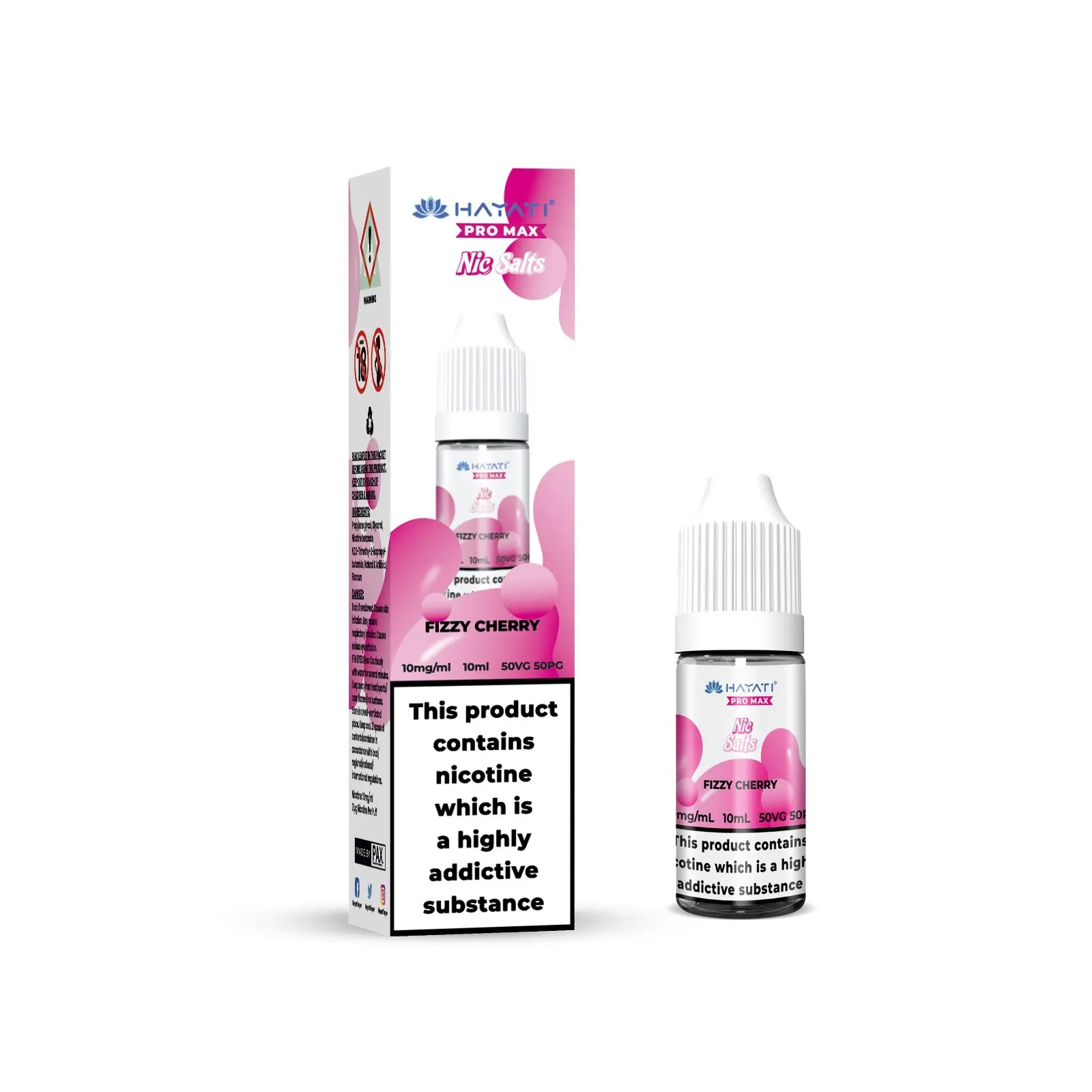  Fizzy Cherry Nic Salt E-liquid by Hayati Crystal Pro Max 10ml 