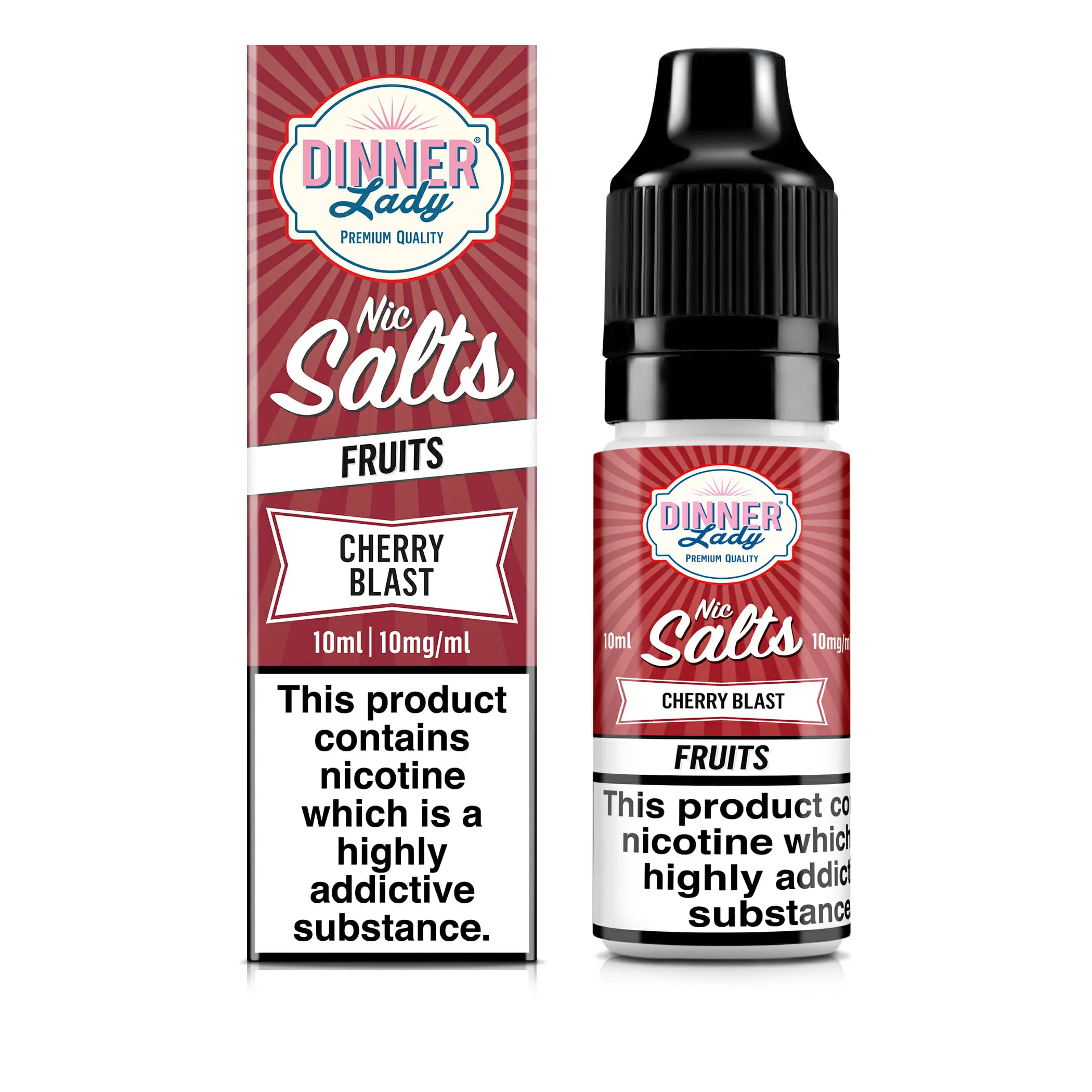 Cherry Blast Nic Salt E-Liquid by Dinner Lady 10ml 