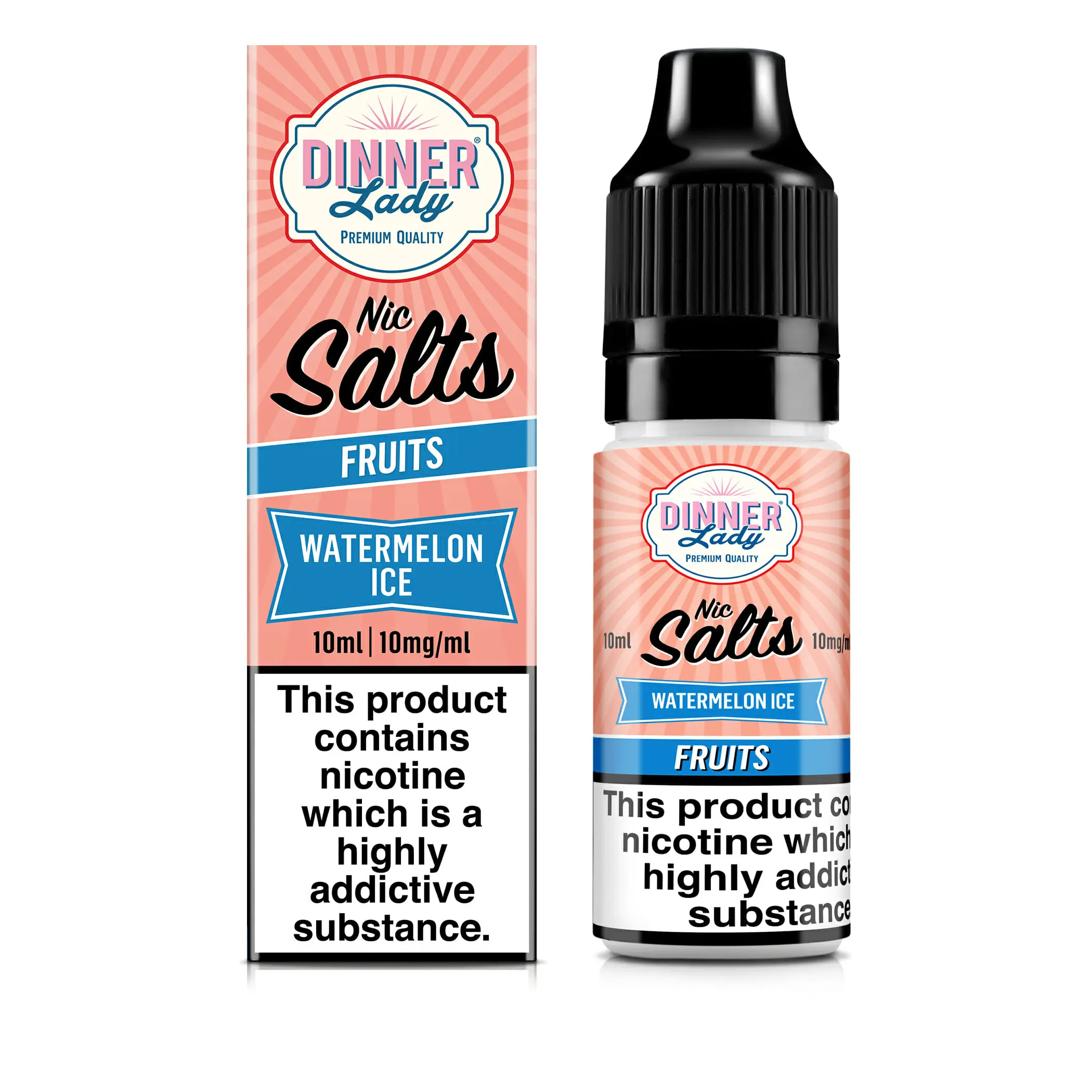 Watermelon Ice Nic Salt E-Liquid by Dinner Lady 10ml 