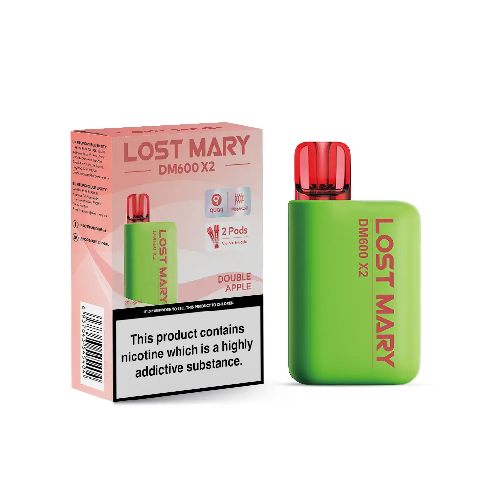 Double Apple by Lost Mary DM1200 Disposable Vape Kit 20mg