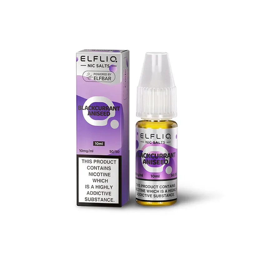 Blackcurrant Aniseed Nic Salt E-Liquid by Elf Bar Elfliq Salts 10ml