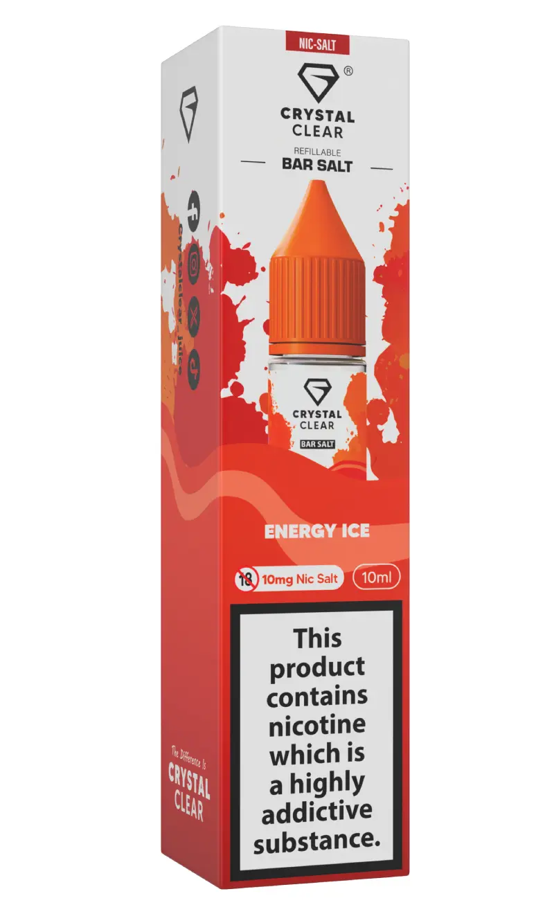 Crystal Clear Bar Salts - Energy Ice - 10ml - 20mg| Vape and Go