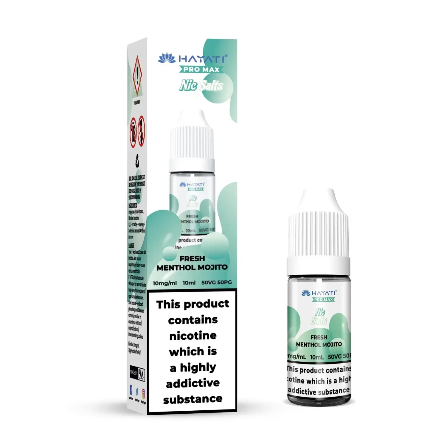 Hayati Crystal Pro Max Nic Salts – Fresh Menthol Mojito – 10ml