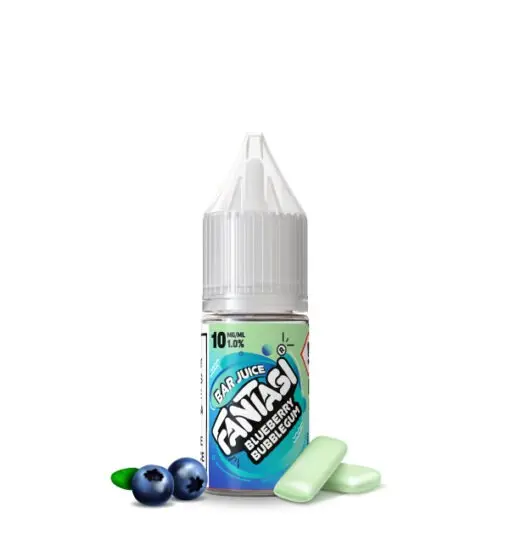 Blueberry Bubblegum Nic Salt E-Liquid by Fantasi Ice Remix 10ml 