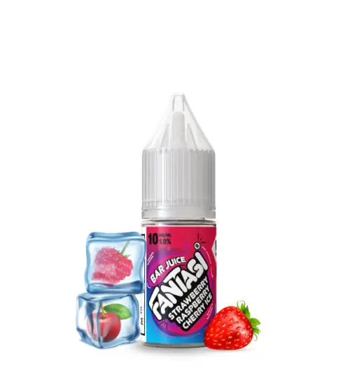  Strawberry Raspberry Cherry Ice Nic Salt E-Liquid by Fantasi Ice Remix 10ml  