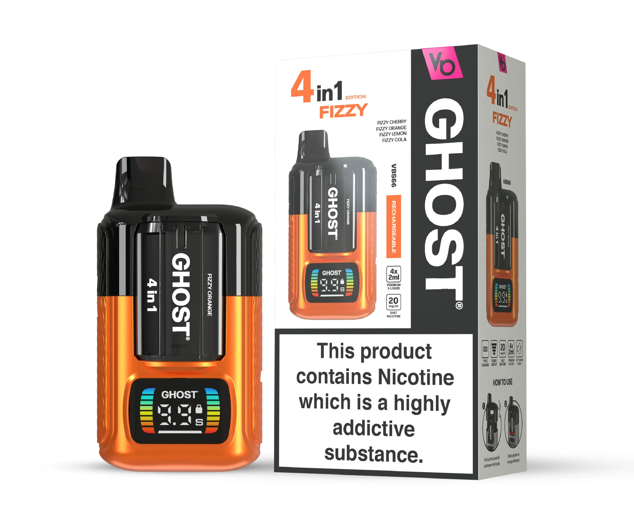 Fizzy Edition (4 in 1) Ghost 4 in 1 Disposable Vape 