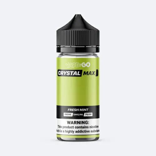  Vape and Go Crystal Max E Liquid – Fresh Mint – 100ml 