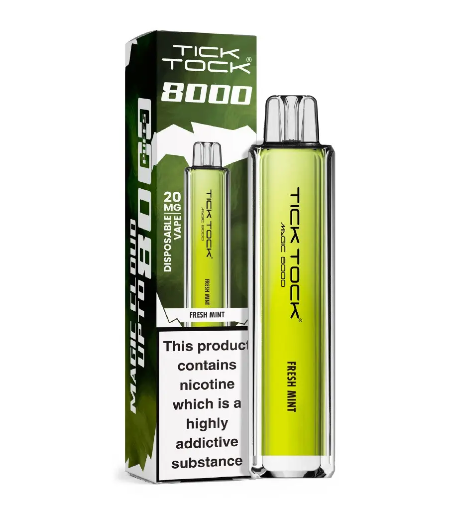 Fresh Mint Tick Tock Magic 8000 Disposable Vape 20mg