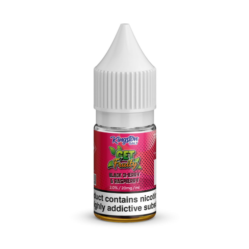  Black Cherry and Raspberry Nic Salt E-Liquid by Kingston Get Fruity Salt 10ml  