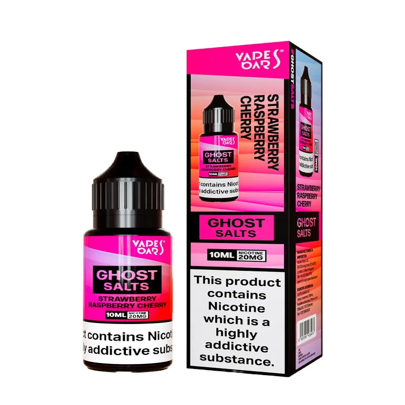 Strawberry Raspberry Cherry Nic Salt E-liquid by Vapes Bar Ghost Salts 10ml