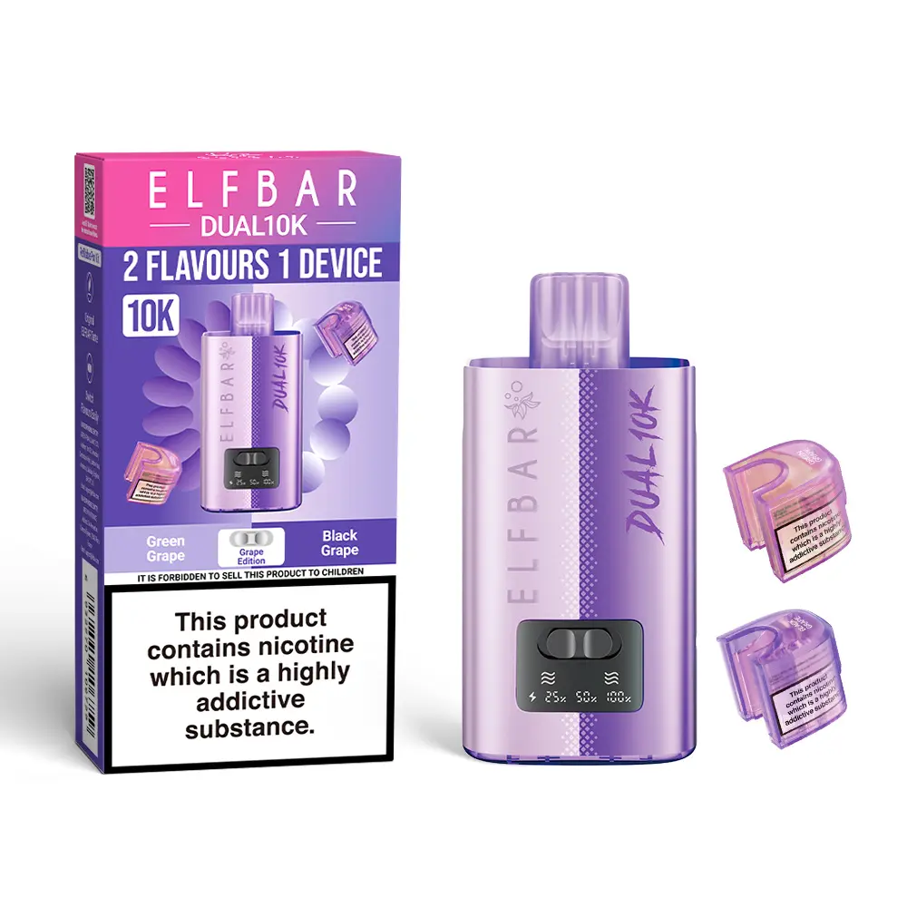 Grape Edition Elf Bar Dual 10K Disposable Vape Kit 