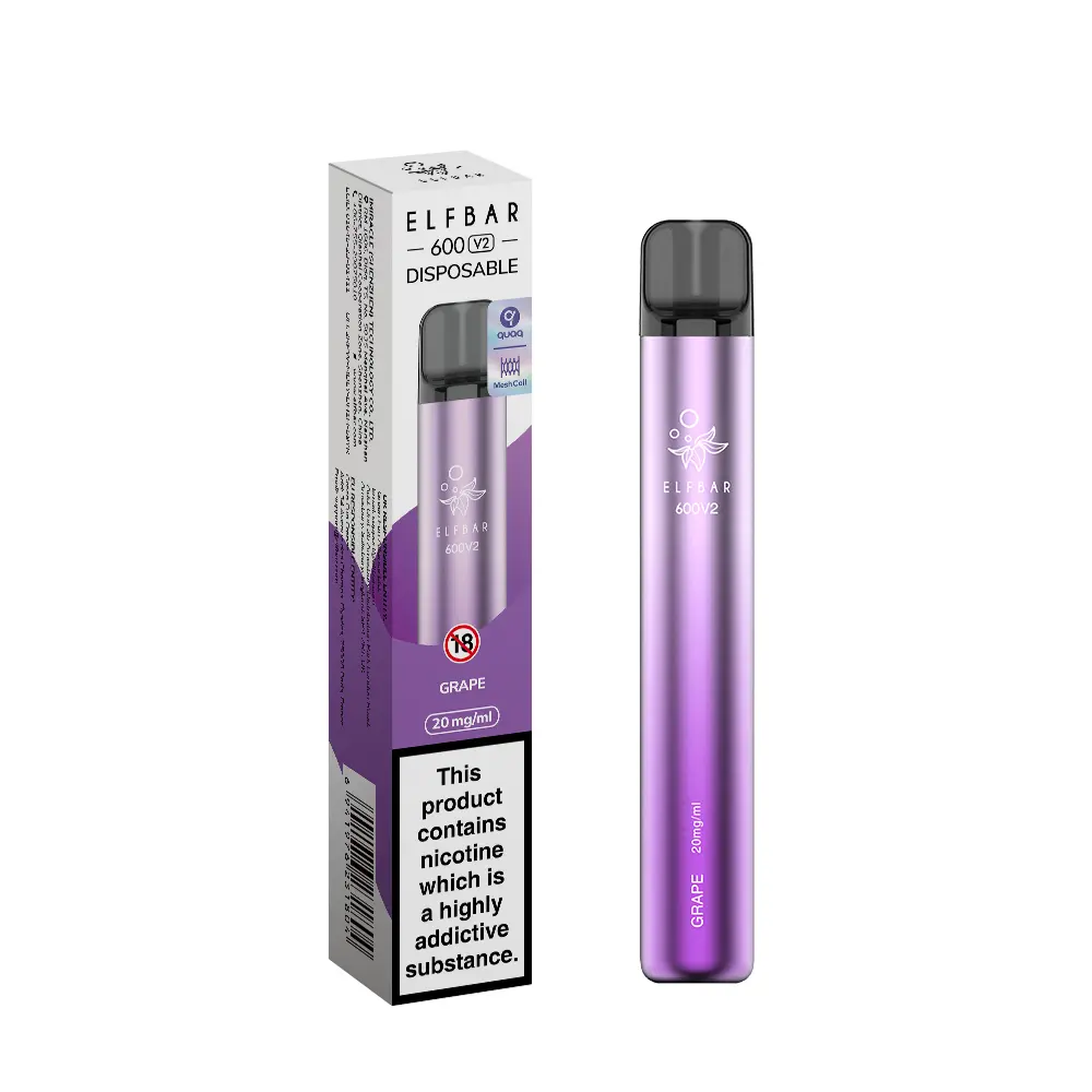 Grape | Elf Bar 600 V2 Disposable Vape 20mg