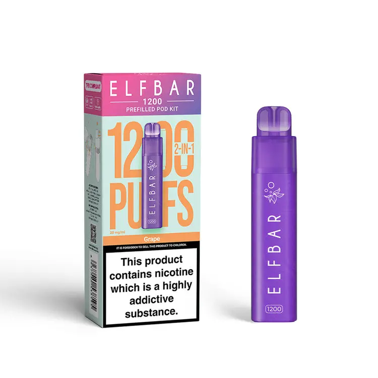 Grape by Elf Bar 1200 Prefilled Pod Vape Kit