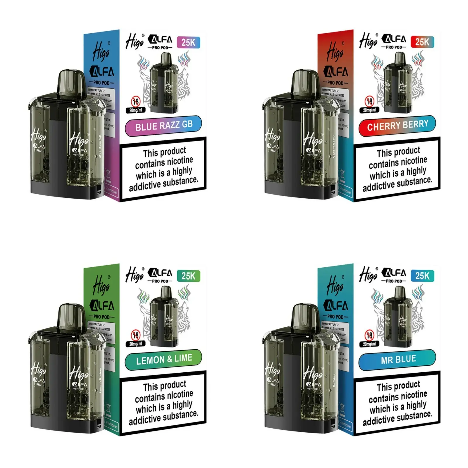 Strawberry H Bubble Higo Alfa Pro 25K Prefilled Pod