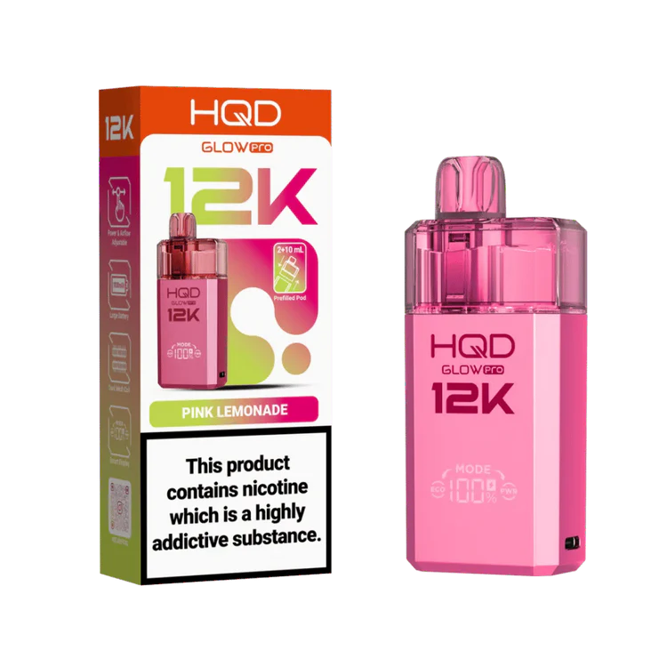 Pink Lemonade HQD Glow Pro 12K Prefilled Pod Kit