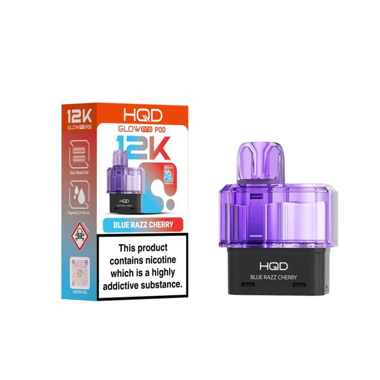 Blue Razz Cherry HQD Glow Pro 12K Prefilled Pod