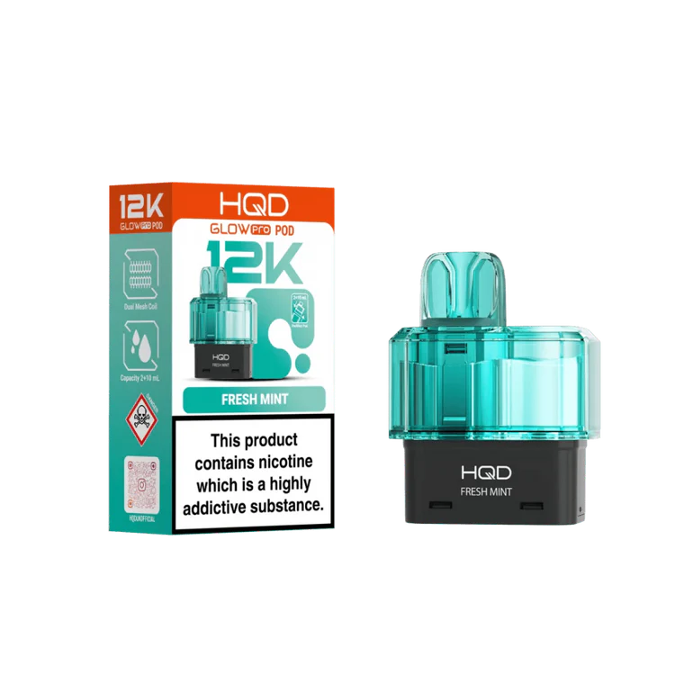 Fresh Mint HQD Glow Pro 12K Prefilled Pod