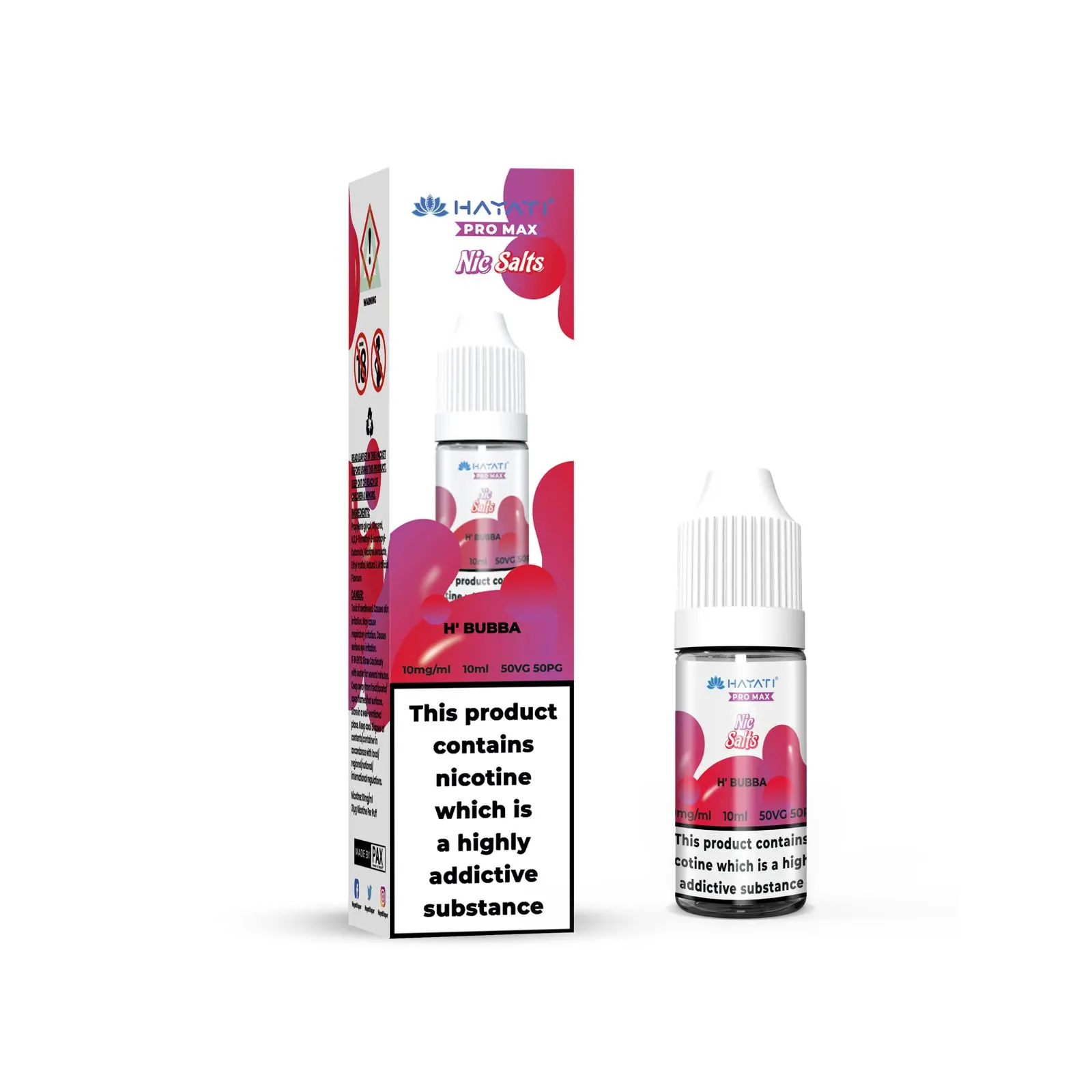 Hubba Bubba Nic Salt E-Liquid by Hayati Crystal Pro Max 10ml