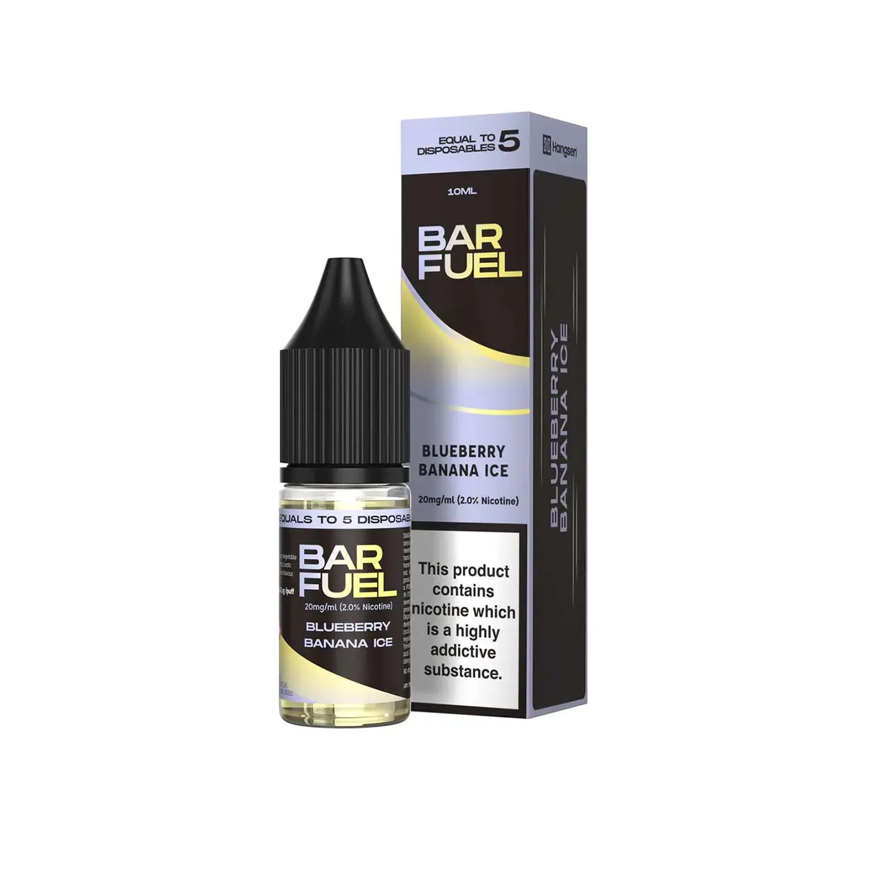  Blueberry Banana Ice Nic Salt E-Liquid by Hangsen Bar Fuel 10ml  