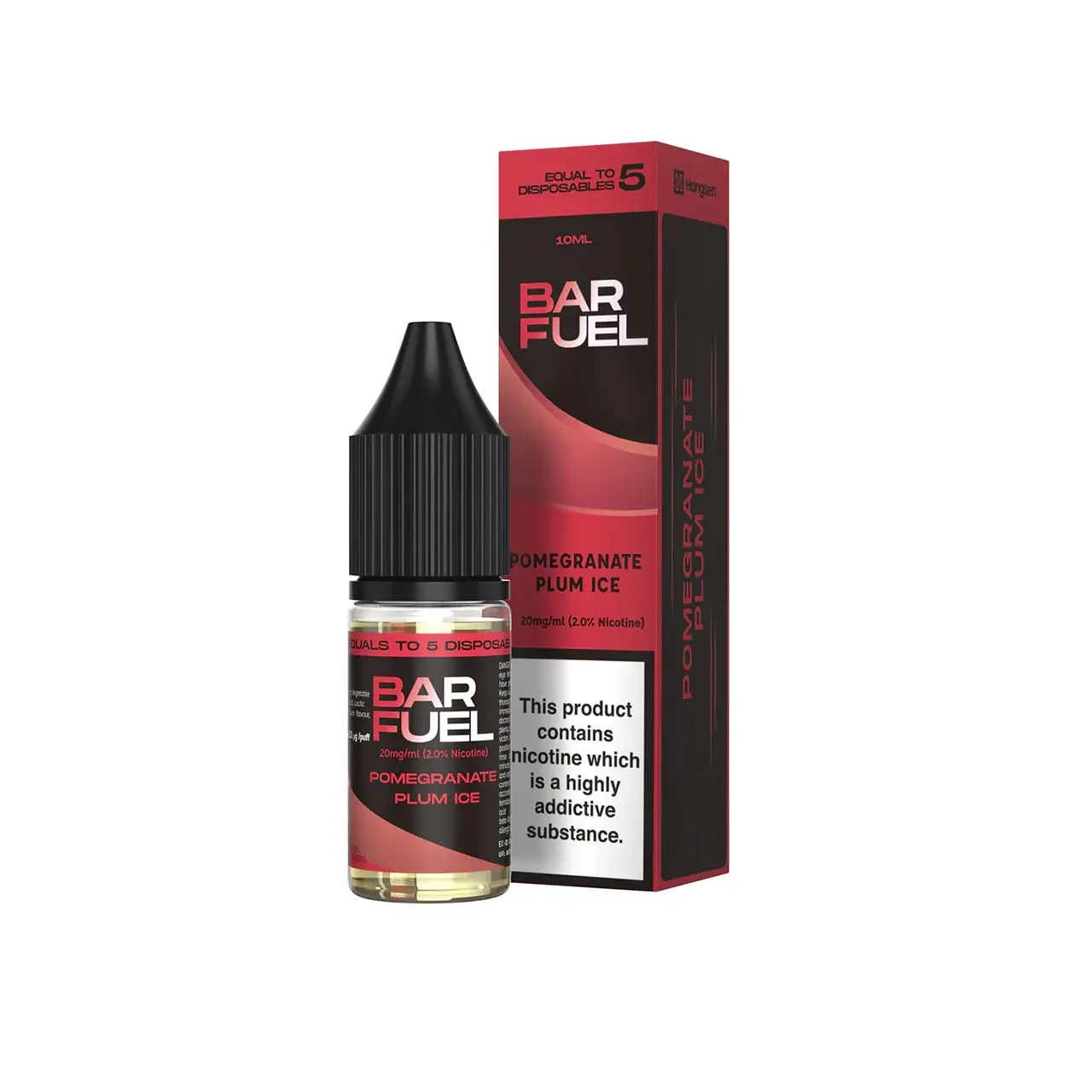  Pomegranate Plum Ice Nic Salt E-Liquid by Hangsen Bar Fuel 10ml  