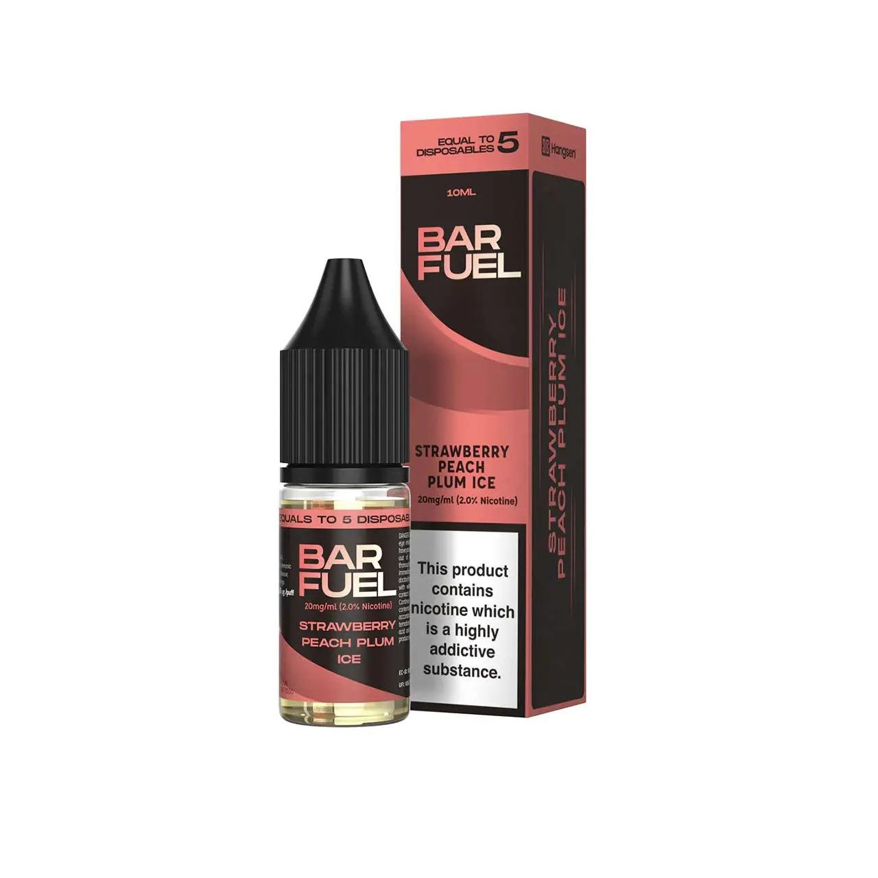 Hangsen Bar Fuel Nic Salts – Strawberry Peach Plum Ice – 10ml