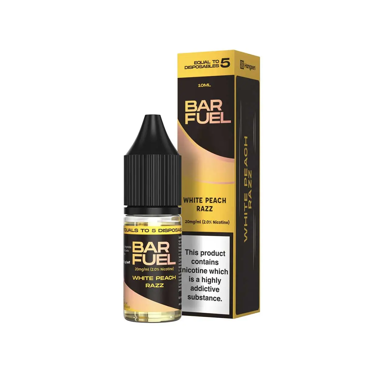 Bar Fuel Nic Salt By Hangsen - White Peach Razz - 10ml 