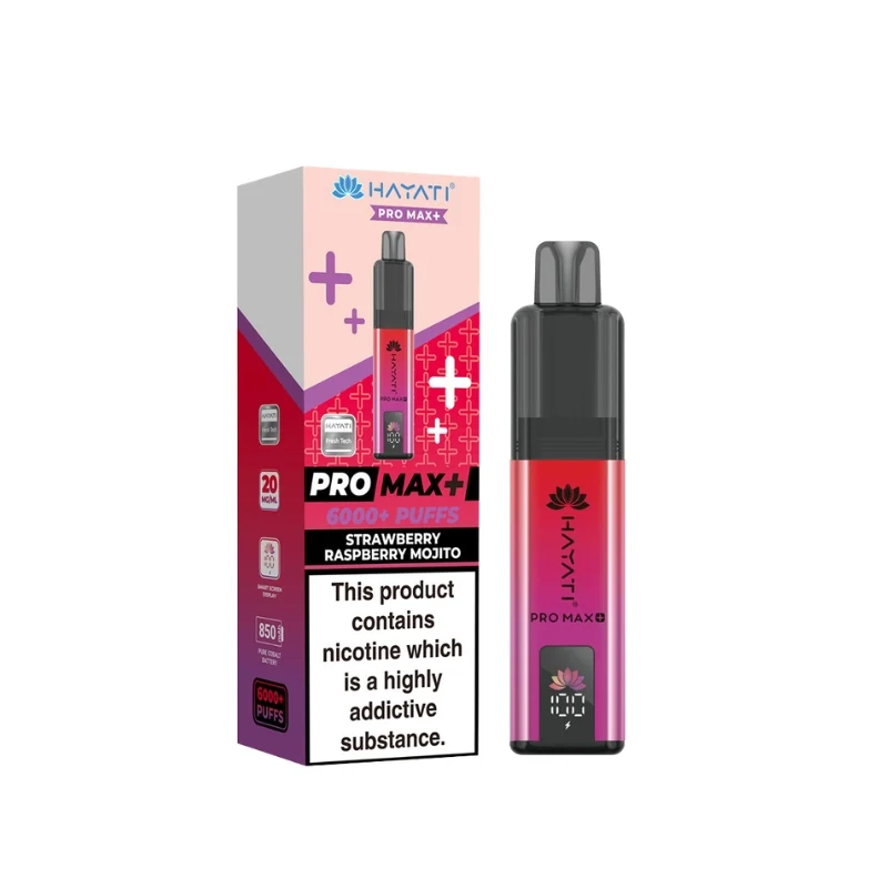 Hayati Pro Max Plus 6000 - 20mg | Strawberry Raspberry Mojito