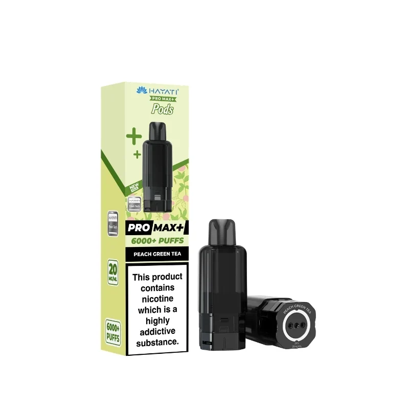 Hayati Pro Max Plus Pods 6000 Puffs - 20mg | Peach Green Tea