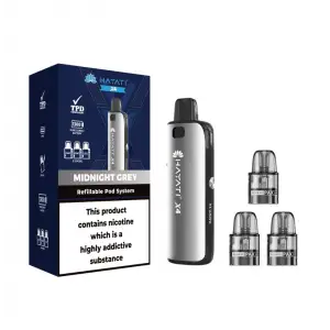 Hayati X4 Refillable Pod Vape Kit - Midnight Gray