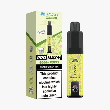 Hayati Pro Max Plus 6000 - 20mg | Peach green tea