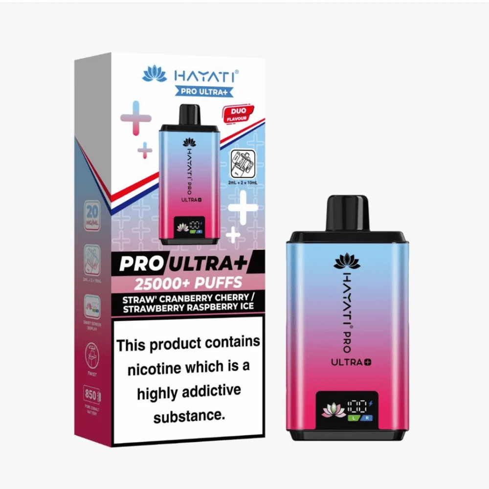 Hayati Pro Ultra Plus 25K - Straw Cranberry Cherry / Strawberry Raspberry Ice