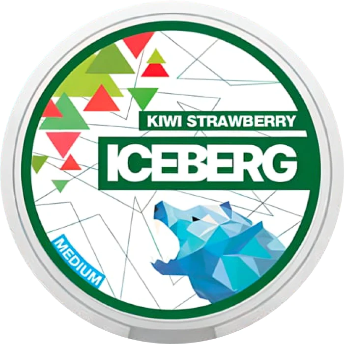  Kiwi Strawberry Light Nicotine Pouches by Ice Berg 20mg/g 