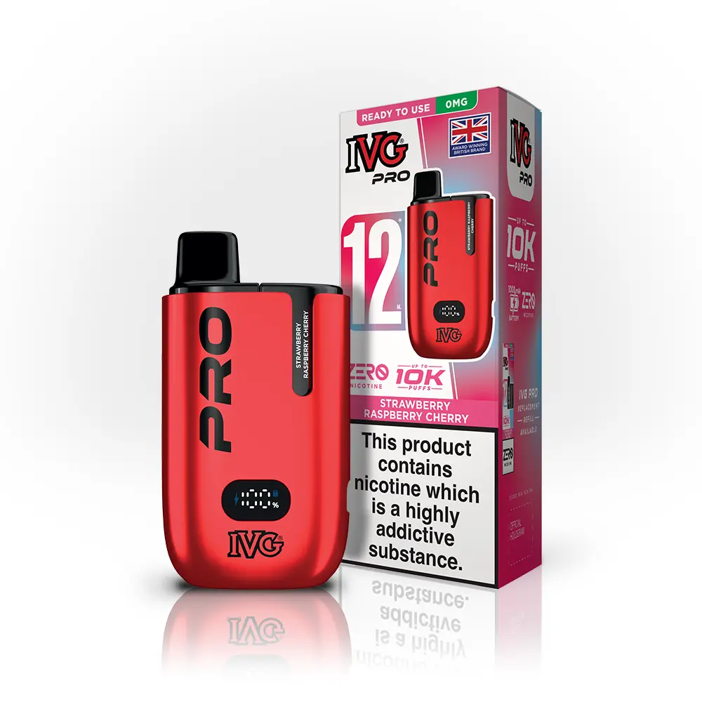 IVG Pro 12 Strawberry Raspberry Cherry Pod Vape Kit | 0mg
