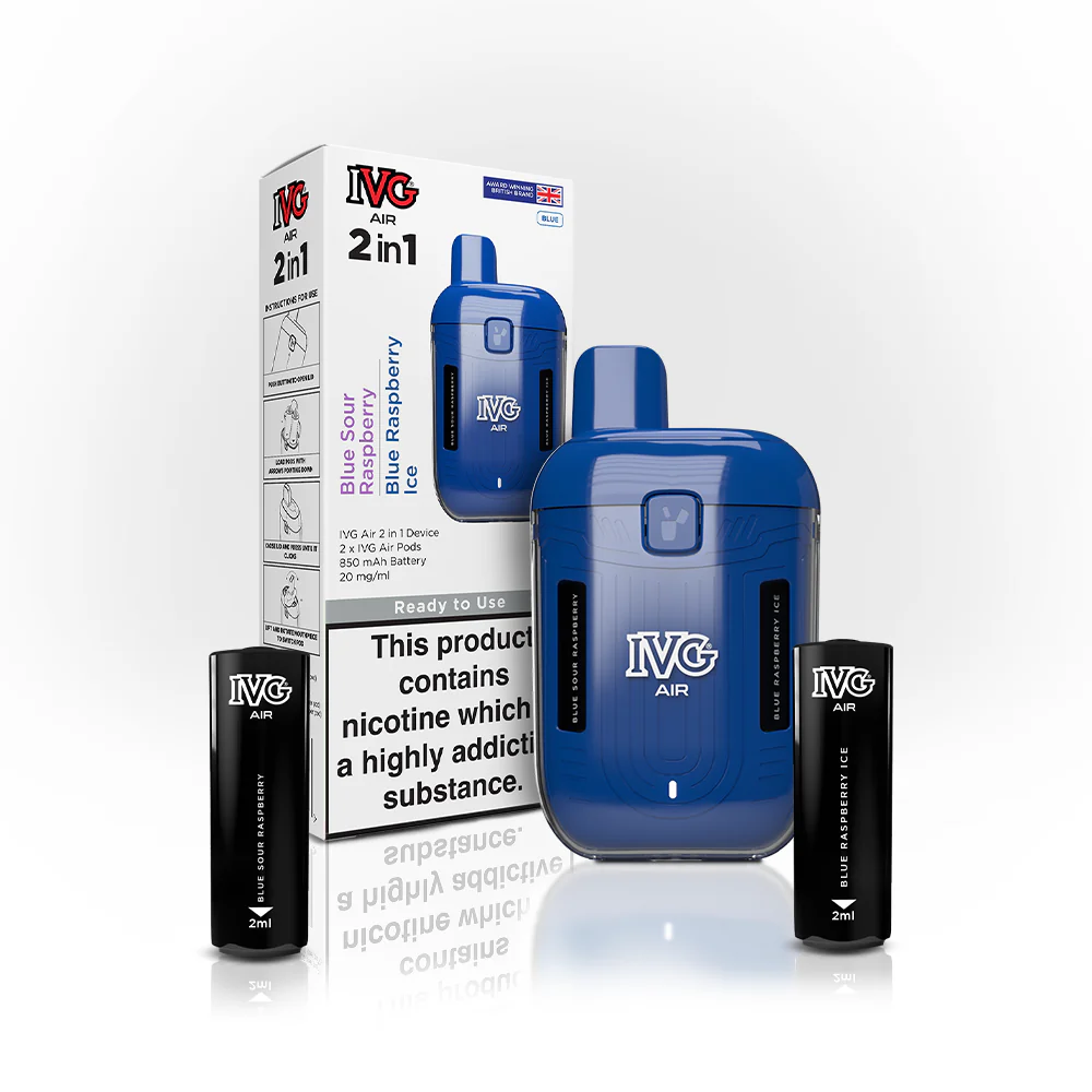  Blue(2 in 1) IVG Air 2 in 1 Disposable Vape Starter Kit 