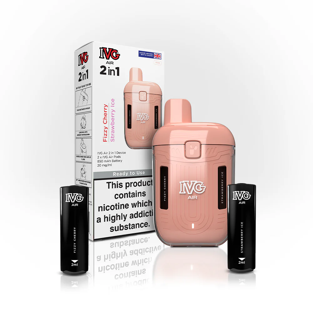  Pink(2 in 1) IVG Air 2 in 1 Disposable Vape Starter Kit 