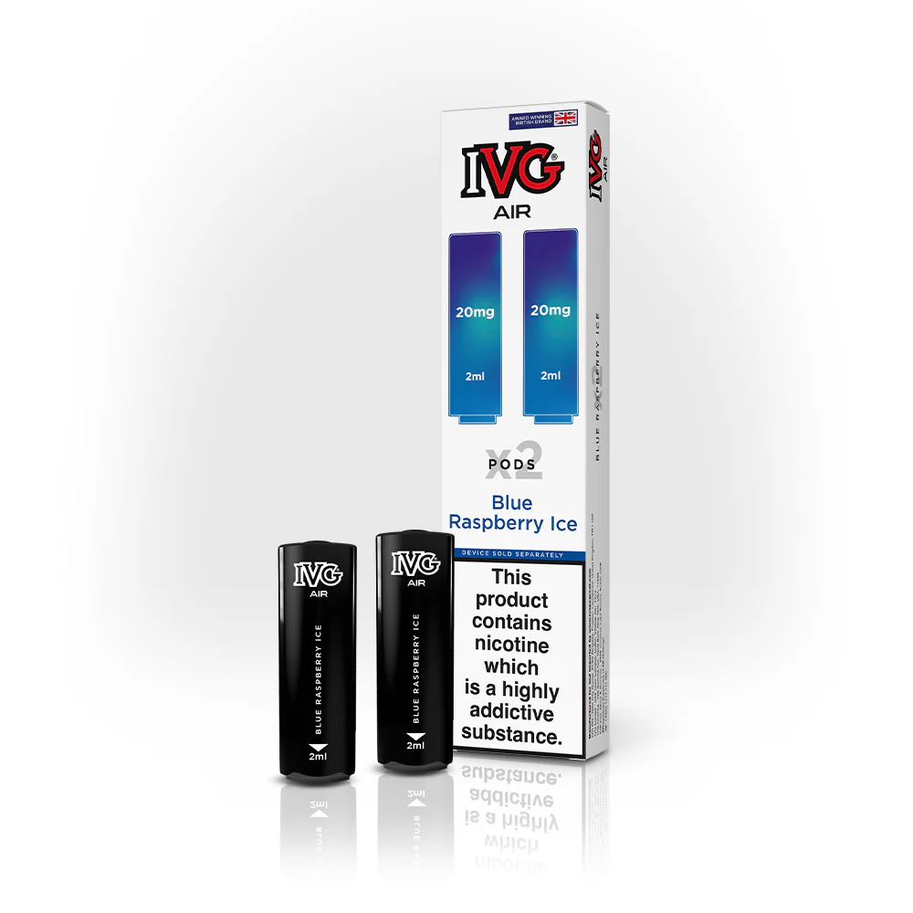 Blue Raspberry Ice IVG Air Prefilled Disposable Vape Pods 20mg 