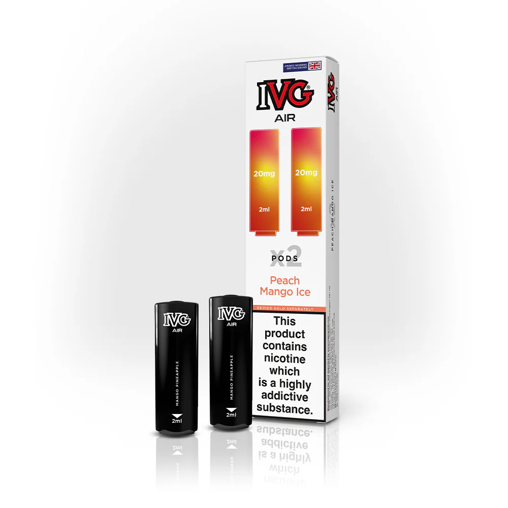 Peach Mango Ice IVG Air Prefilled Disposable Vape Pods 20mg