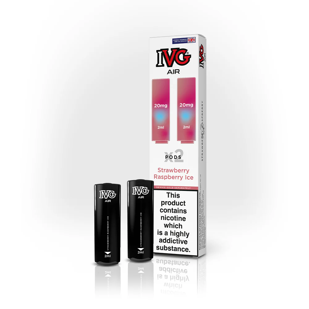  Strawberry Raspberry Ice IVG Air Prefilled Disposable Vape Pods 20mg 