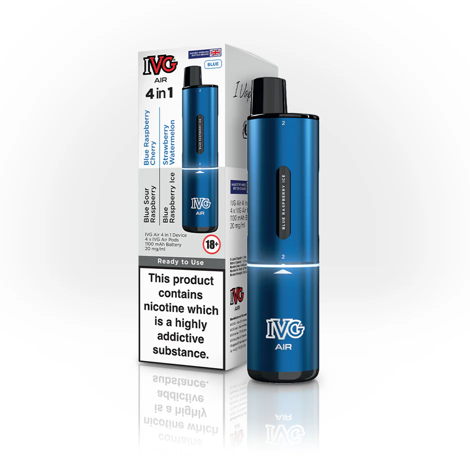  Blue(4 in 1)IVG Air 4 in 1 Rechargeable Vape Kit 