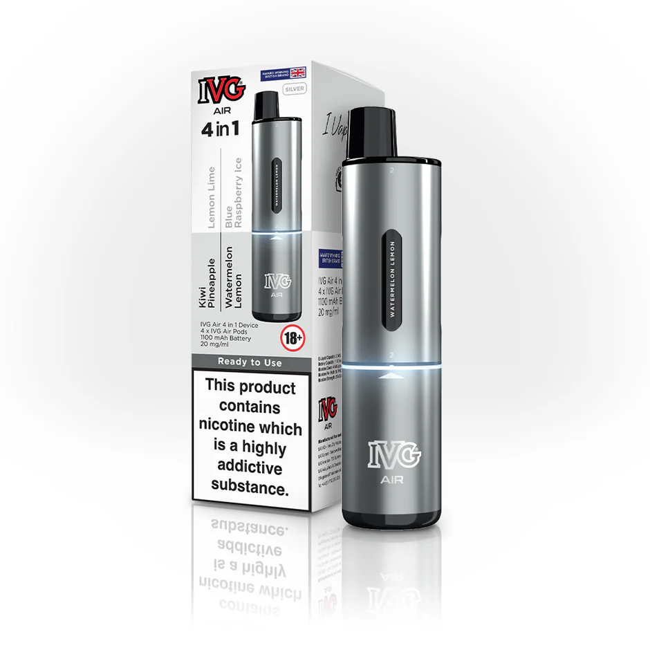  Silver(4 in 1) IVG Air 4 in 1 Rechargeable Vape Kit 