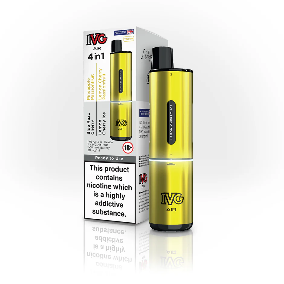  Yellow(4 in 1) IVG Air 4 in 1 Rechargeable Vape Kit 