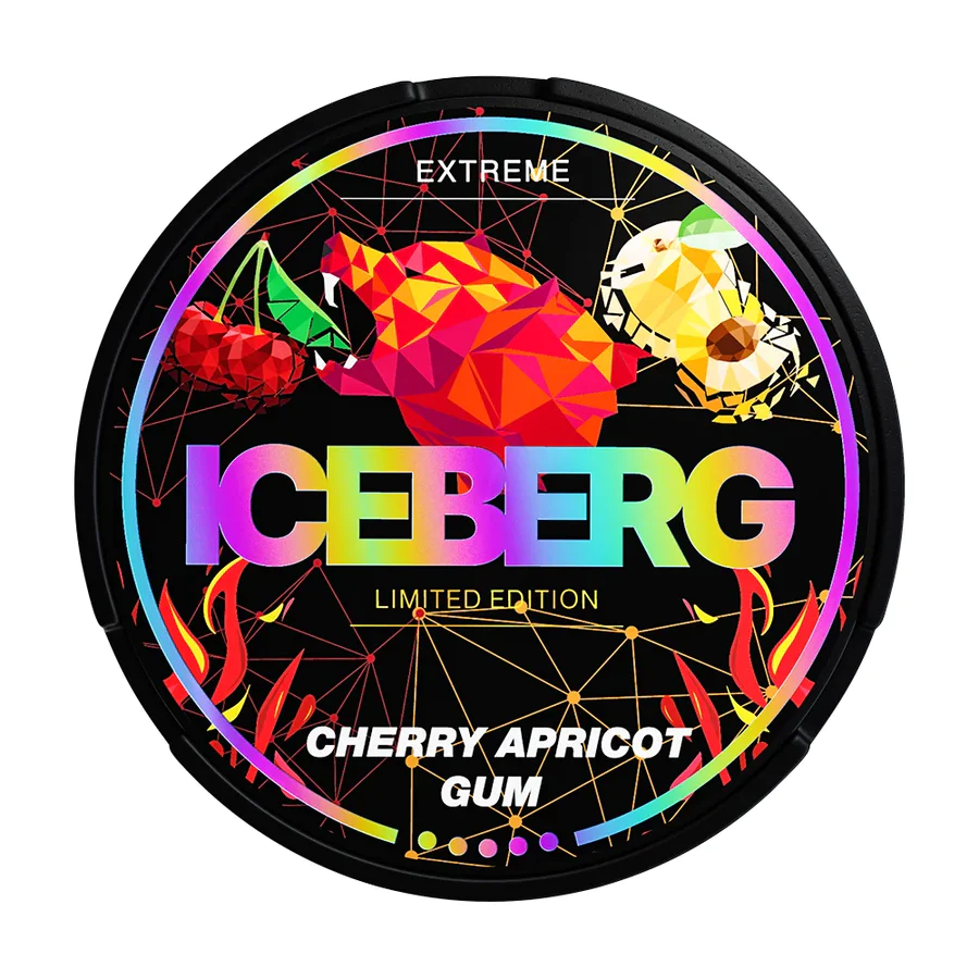  Cherry Apricot Gum Limited Edition Nicotine Pouches by Ice Berg 150mg/g 