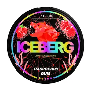 Raspberry Gum Limited Edition Nicotine Pouches by Ice Berg 150mg/g