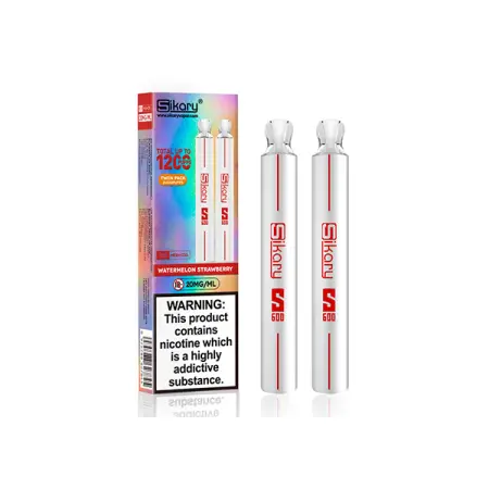 Watermelon Strawberry by Sikary S600 Disposable Vape 20mg - Twin Pack