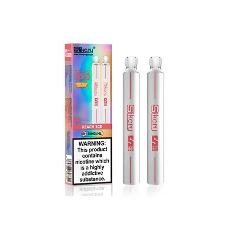 Peach Ice by Sikary S600 Disposable Vape 20mg - Twin Pack