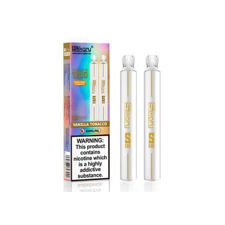 Vanilla Tobacco by Sikary S600 Disposable Vape 20mg - Twin Pack